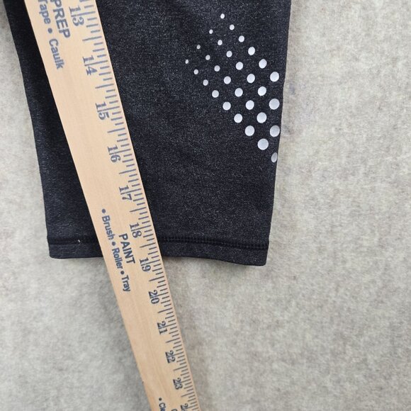 Womens Gray Capri Leggings With Reflective Dots - Picture 8 of 9